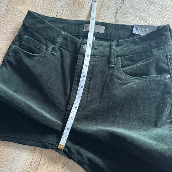 Kut from the Kloth Meg Corduroy Fab Ab Wide Leg Dark Forest Green 4 Petite - Picture 13 of 14